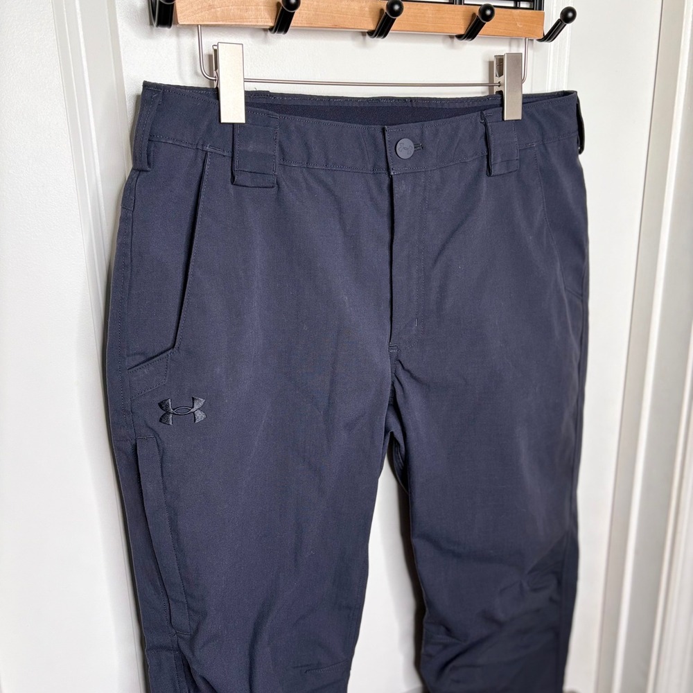Under Armour Tactical Pants Mens 36/32 Navy Blue Water Resistant Cargo